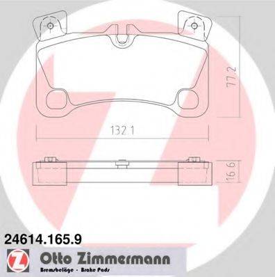 ZIMMERMANN 246141659 Комплект гальмівних колодок, дискове гальмо
