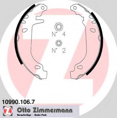 Комплект гальмівних колодок ZIMMERMANN 10990.106.7