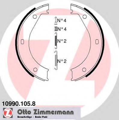 Комплект гальмівних колодок, стоянкова гальмівна система ZIMMERMANN 10990.105.8