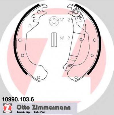 Комплект гальмівних колодок ZIMMERMANN 10990.103.6