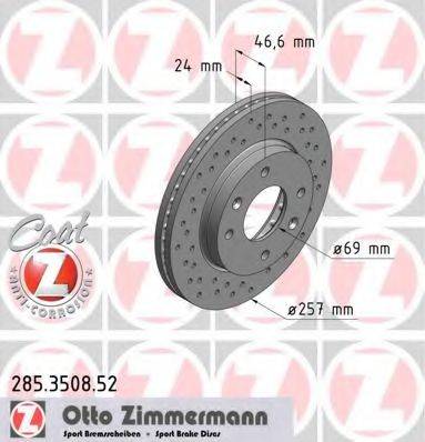 гальмівний диск ZIMMERMANN 285.3508.52