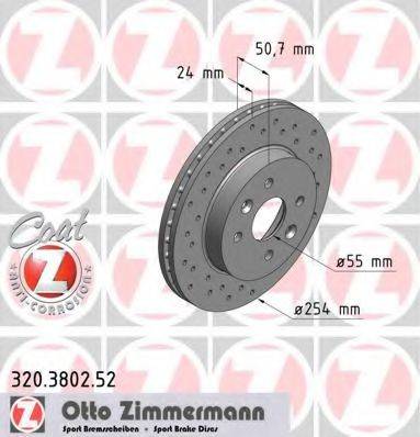 гальмівний диск ZIMMERMANN 320.3802.52