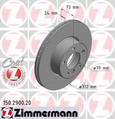 ZIMMERMANN 150290020 гальмівний диск
