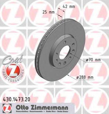 гальмівний диск ZIMMERMANN 430.1473.20