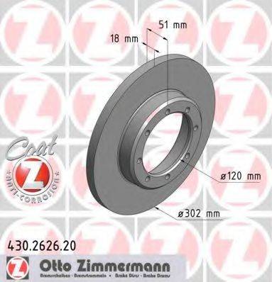 гальмівний диск ZIMMERMANN 430.2626.20