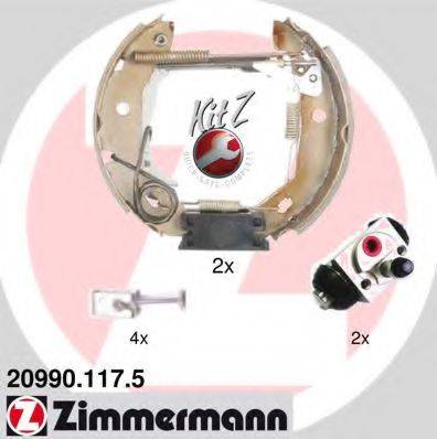 Комплект гальмівних колодок ZIMMERMANN 20990.117.5