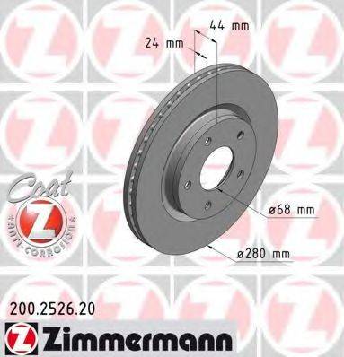 гальмівний диск ZIMMERMANN 200.2526.20