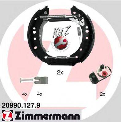 Комплект гальмівних колодок ZIMMERMANN 20990.127.9