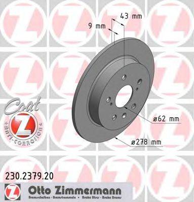гальмівний диск ZIMMERMANN 230.2379.20