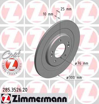 гальмівний диск ZIMMERMANN 285.3526.20