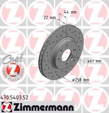ZIMMERMANN 470540352 гальмівний диск