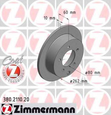 гальмівний диск ZIMMERMANN 380.2110.20