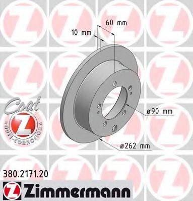 гальмівний диск ZIMMERMANN 380.2171.20