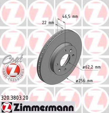 гальмівний диск ZIMMERMANN 320.3803.20