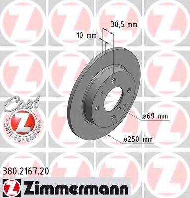 гальмівний диск ZIMMERMANN 380.2167.20