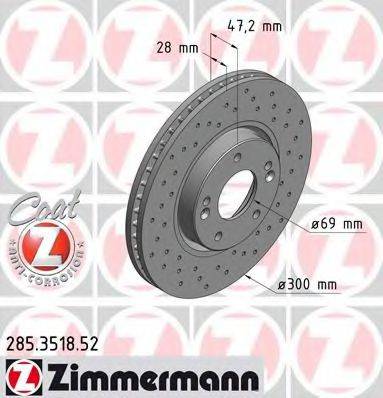 ZIMMERMANN 285351852 гальмівний диск