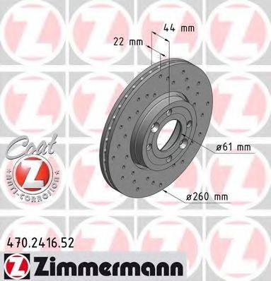 ZIMMERMANN 470241652 гальмівний диск
