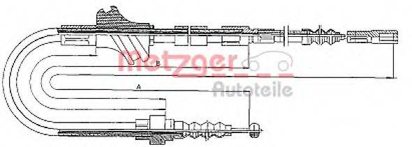 METZGER 104094 Трос, стоянкова гальмівна система