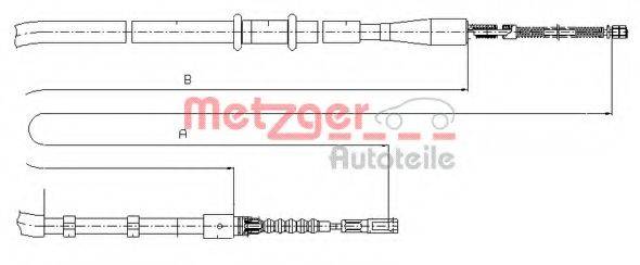 Трос, стоянкова гальмівна система METZGER 10.7503