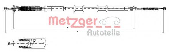 METZGER 120716 Трос, стоянкова гальмівна система