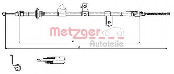 Трос, стоянкова гальмівна система METZGER 17.6027