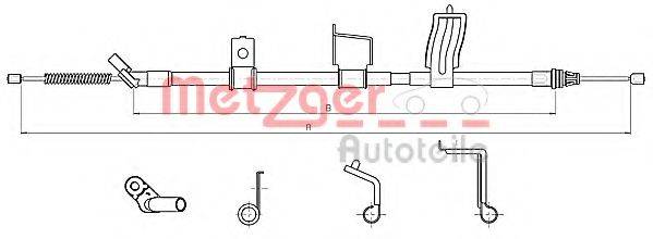 METZGER 170330 Трос, стоянкова гальмівна система