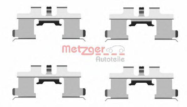 Комплектуючі, колодки дискового гальма METZGER 109-1677