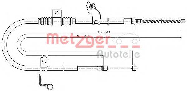 METZGER 172290 Трос, стоянкова гальмівна система