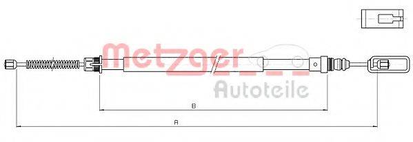 METZGER 104719 Трос, стоянкова гальмівна система