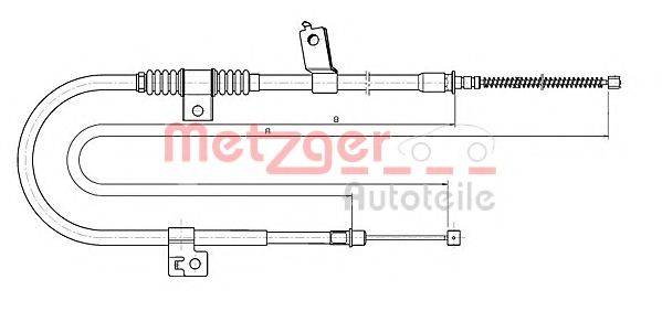 METZGER 172291 Трос, стоянкова гальмівна система