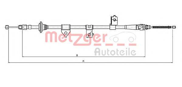 Трос, стоянкова гальмівна система METZGER 17.6026