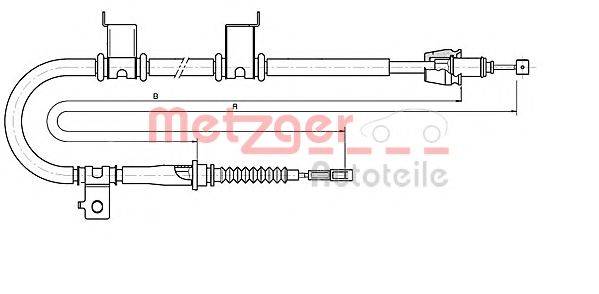 Трос, стоянкова гальмівна система METZGER 17.6052