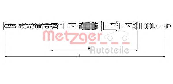Трос, стоянкова гальмівна система METZGER 461.13