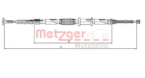 Трос, стоянкова гальмівна система METZGER 461.9