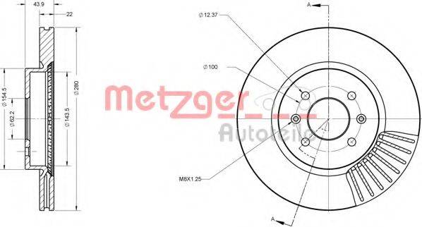 гальмівний диск METZGER 6110679