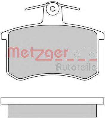 Комплект гальмівних колодок, дискове гальмо METZGER 1170030
