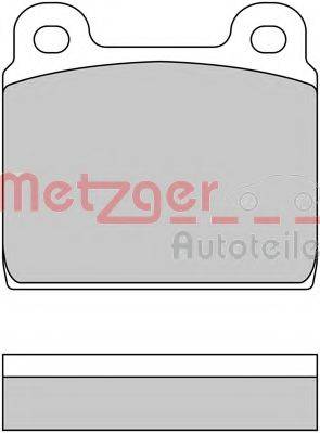 Комплект гальмівних колодок, дискове гальмо METZGER 1170222