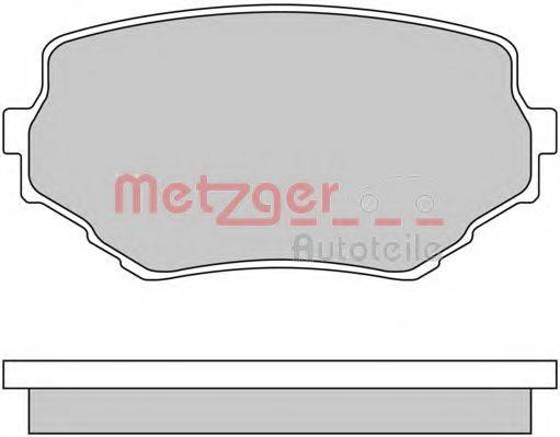 Комплект гальмівних колодок, дискове гальмо METZGER 1170415