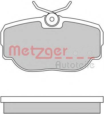 Комплект гальмівних колодок, дискове гальмо METZGER 1170605