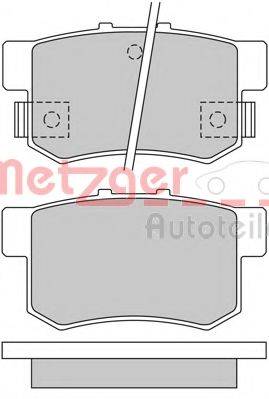 Комплект гальмівних колодок, дискове гальмо METZGER 1170213
