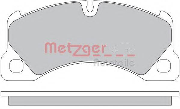 Комплект гальмівних колодок, дискове гальмо METZGER 1170445
